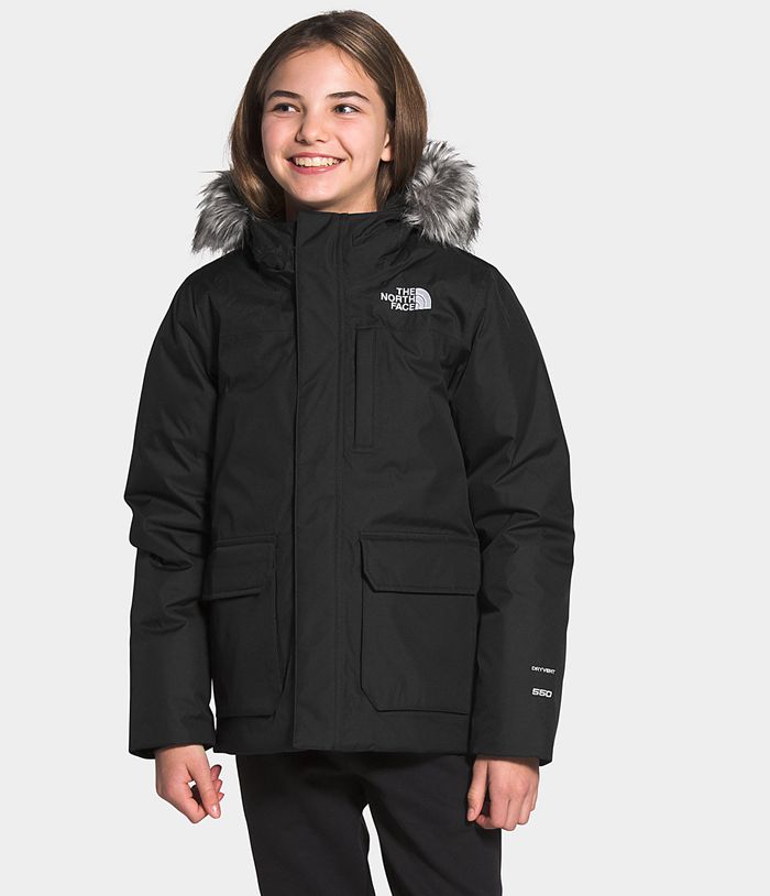 The North Face Girls Jacket Greenland Parka 856XBAZYT - Black